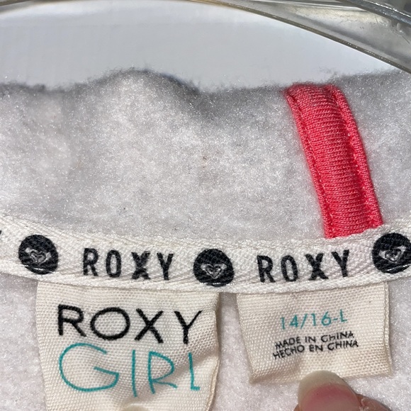 Roxy Girl Size 14/16 Zip-up Hoodie Sweatshirt - Picture 3 of 8